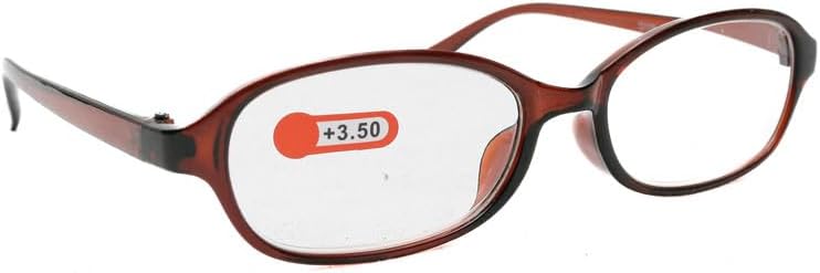 Daiso Oval Reading Glasses - Magnification +3.5 - Brown - Image 3